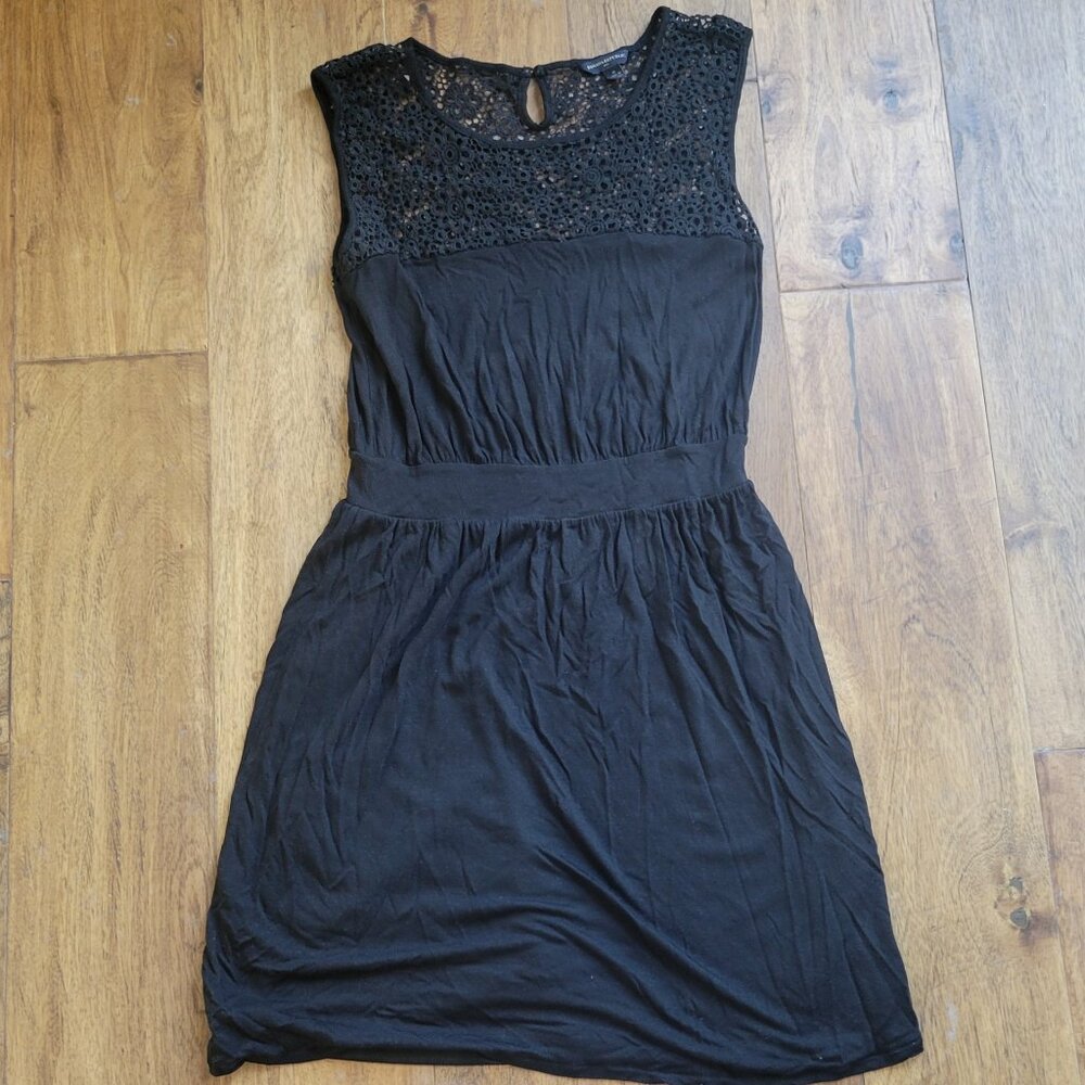 Banana Republic Crochet Top Black Dress